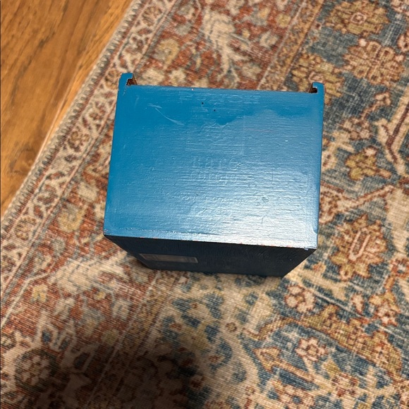 Blue Rectangular Wooden Box - Picture 2 of 5